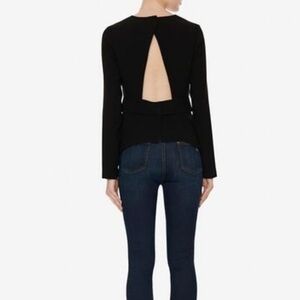 INTERMIX Nadya black top, open back, small